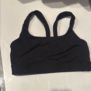 Athleta Interval Bra A-C Black Sports Bra Racerback